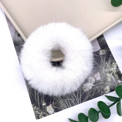 Hot sale 1 PC Classic Multi-color Artificial Rabbit Fur Cute Hair Tie Fluffy Hair Scrunchies Party Girl Elastic Scruchie