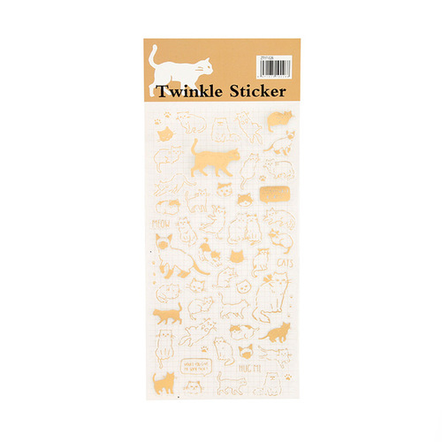 4 Designs Gold Stamping PVC Material Stickers Scrapbooking Thank You Greeting Creative DIY Deco Stationery Stickers