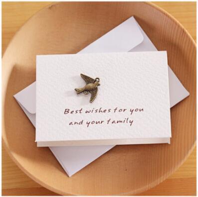  Retro Kraft Envelope Set Creative Business Envelopes Vintage Wedding Invitation with Metal Accessories