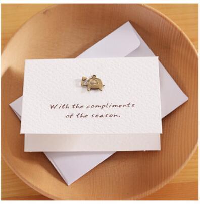  Retro Kraft Envelope Set Creative Business Envelopes Vintage Wedding Invitation with Metal Accessories