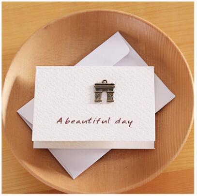  Retro Kraft Envelope Set Creative Business Envelopes Vintage Wedding Invitation with Metal Accessories