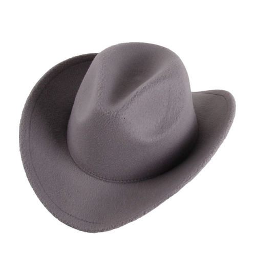  Cheap Wide Roll Brim Fedora Hats Vintage Men Jazz Style Top Hat Autumn Winter Felt Western Cowboy Hat