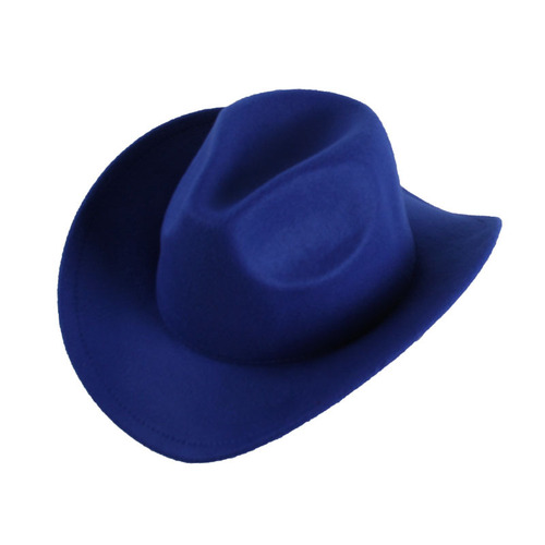  Cheap Wide Roll Brim Fedora Hats Vintage Men Jazz Style Top Hat Autumn Winter Felt Western Cowboy Hat