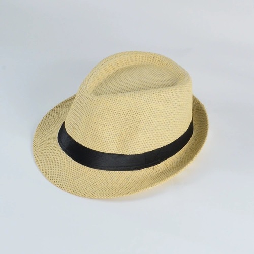 Men's Summer Beach Straw Hat Braided Papygrass with Rolled Edge, Sun Protection Jazz Style, Matches Sunglasses ﻿