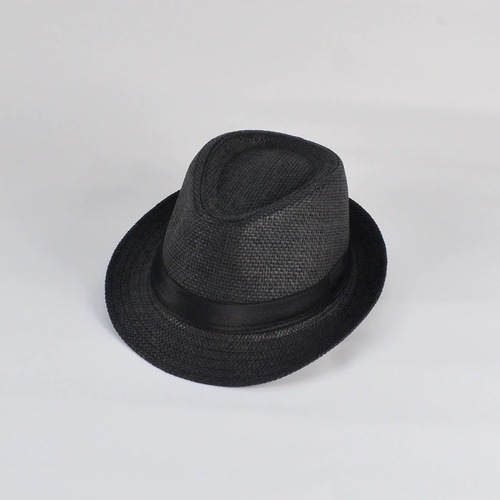 Men's Summer Beach Straw Hat Braided Papygrass with Rolled Edge, Sun Protection Jazz Style, Matches Sunglasses ﻿
