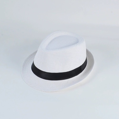 Men's Summer Beach Straw Hat Braided Papygrass with Rolled Edge, Sun Protection Jazz Style, Matches Sunglasses ﻿