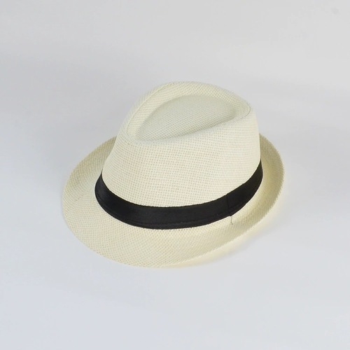 Men's Summer Beach Straw Hat Braided Papygrass with Rolled Edge, Sun Protection Jazz Style, Matches Sunglasses ﻿