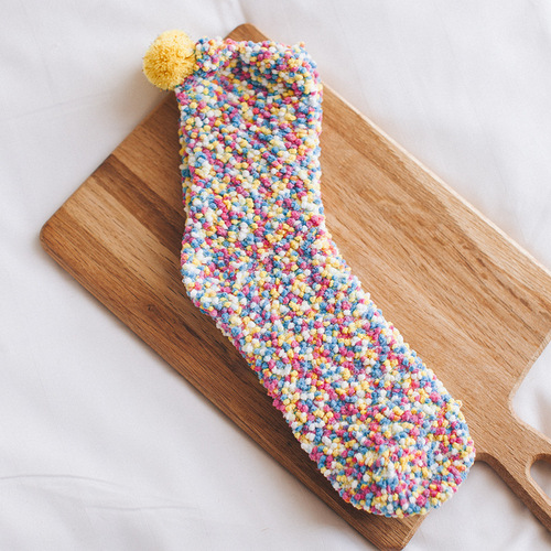Party gift women's candy color hosiery 3D design gift box women's tube socks winter cozy sock cmax cupcake socks
