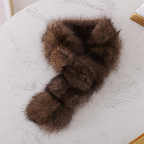 Women And Authentic Fur Scarf For The Cold Winter In Europea USA Canada Luxury Fur Shawl Muff
