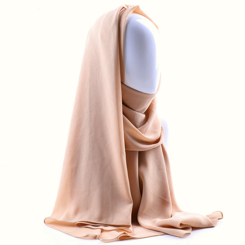 Women solid plain crepe chiffon muslim wedding hijab scarf wraps soft long shawls crinkle chiffon muslim hijab