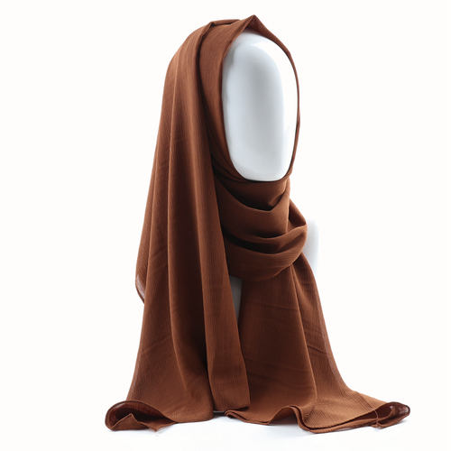 Women solid plain crepe chiffon muslim wedding hijab scarf wraps soft long shawls crinkle chiffon muslim hijab
