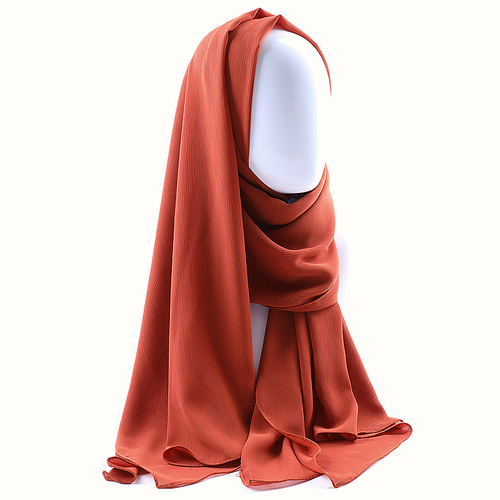 Women solid plain crepe chiffon muslim wedding hijab scarf wraps soft long shawls crinkle chiffon muslim hijab
