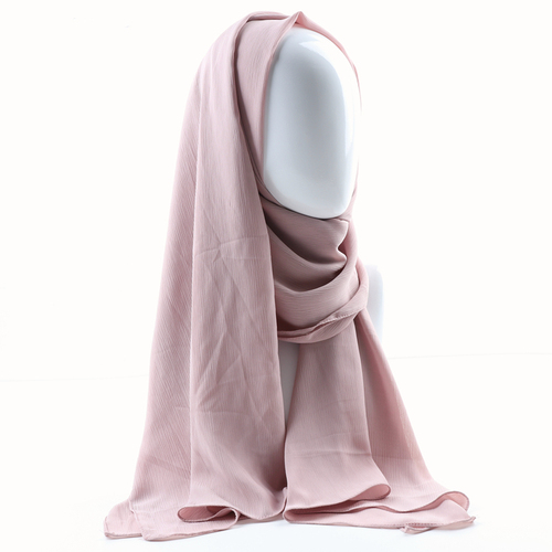 Women solid plain crepe chiffon muslim wedding hijab scarf wraps soft long shawls crinkle chiffon muslim hijab