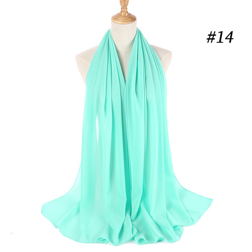 New malaysia solid color scarf fashion women peal chiffon headscarf 