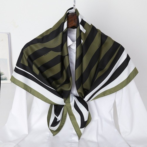 New fashion elegant polyester twill silk over size 90cm big square silk scarf foulards