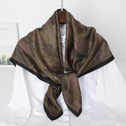 New fashion elegant polyester twill silk over size 90cm big square silk scarf foulards