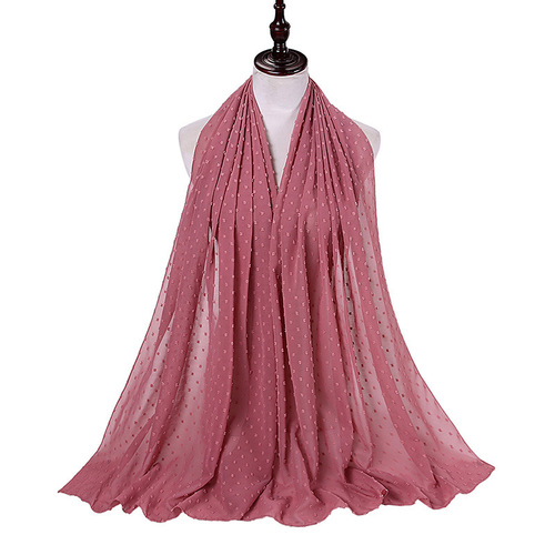 Women Long Shawl Muslim Chiffon Hijab Scarf 180*70cm Malaysian Hijab Chiffon For Pom Pom Chiffon Hijab