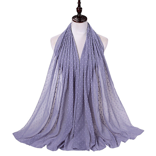 Women Long Shawl Muslim Chiffon Hijab Scarf 180*70cm Malaysian Hijab Chiffon For Pom Pom Chiffon Hijab