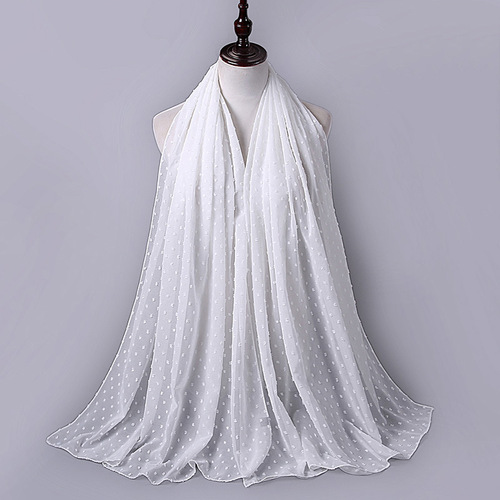 Women Long Shawl Muslim Chiffon Hijab Scarf 180*70cm Malaysian Hijab Chiffon For Pom Pom Chiffon Hijab