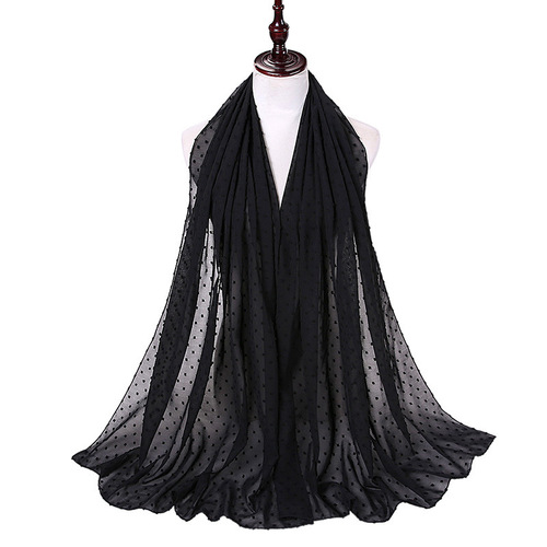 Women Long Shawl Muslim Chiffon Hijab Scarf 180*70cm Malaysian Hijab Chiffon For Pom Pom Chiffon Hijab