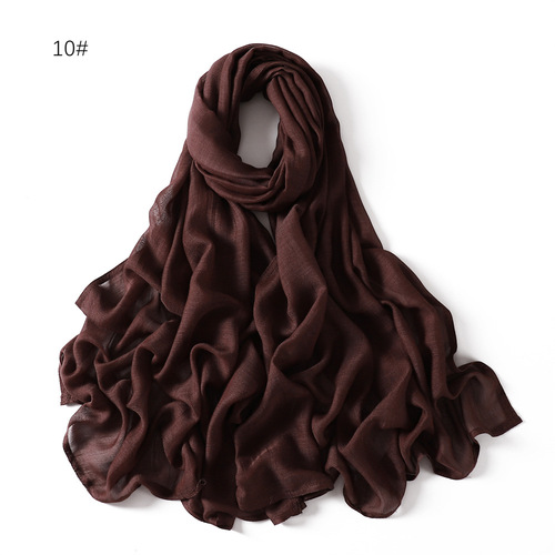 16 colors Women Plain Cotton Hijab Scarf