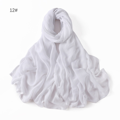 16 colors Women Plain Cotton Hijab Scarf