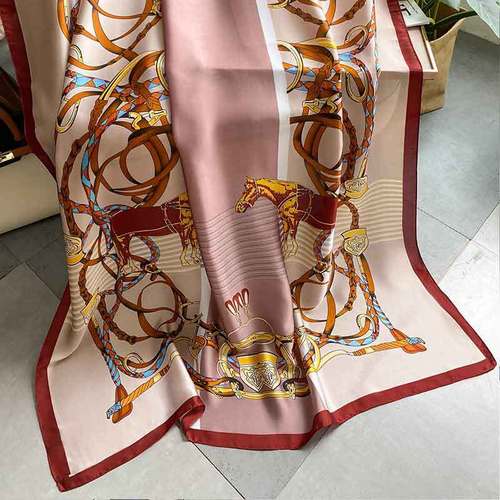 Fashion foulard  digital printing long silk scarves 100% silk scarf 90*180cm