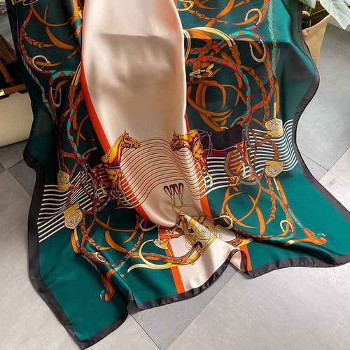Fashion foulard  digital printing long silk scarves 100% silk scarf 90*180cm