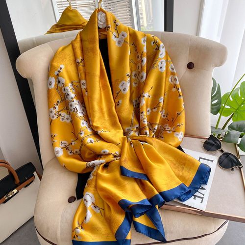 Fashion foulard  digital printing long silk scarves 100% silk scarf 90*180cm