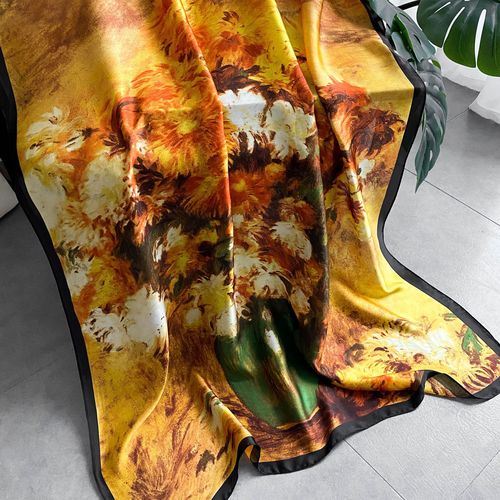 Fashion foulard  digital printing long silk scarves 100% silk scarf 90*180cm