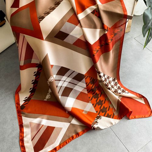 Fashion foulard  digital printing long silk scarves 100% silk scarf 90*180cm