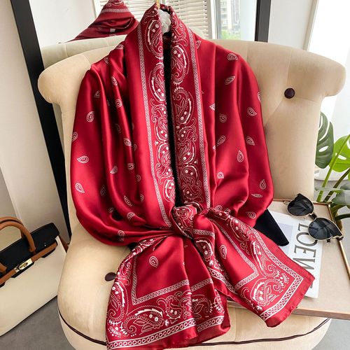 Fashion foulard  digital printing long silk scarves 100% silk scarf 90*180cm