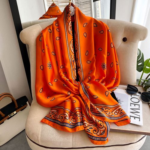 Fashion foulard  digital printing long silk scarves 100% silk scarf 90*180cm