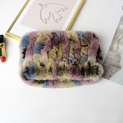 Winter Knit Rex Rabbit Fur Headbands High Elastic Knitted Neck Warmer Scarves for Women