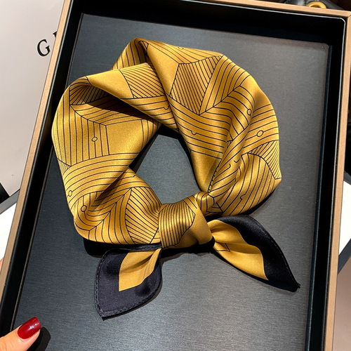 Luxury Silk Scarves For Women  Floral 100% Real Silk Scarf Square 53*53cm Mulberry Silk Scarves Hair Accessories