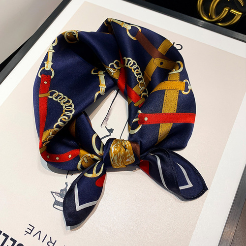 Luxury Silk Scarves For Women  Floral 100% Real Silk Scarf Square 53*53cm Mulberry Silk Scarves Hair Accessories