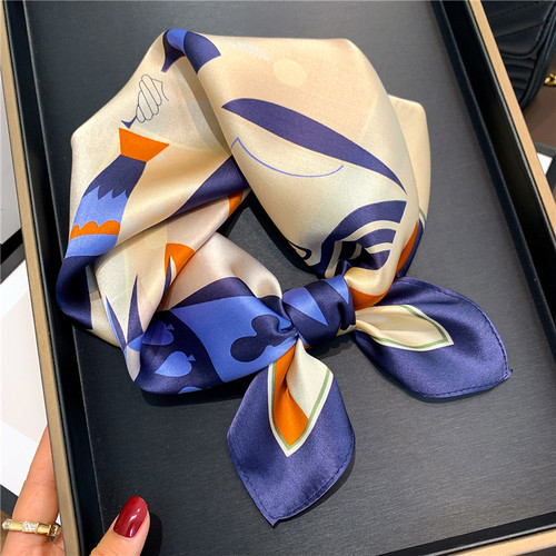 Luxury Silk Scarves For Women  Floral 100% Real Silk Scarf Square 53*53cm Mulberry Silk Scarves Hair Accessories