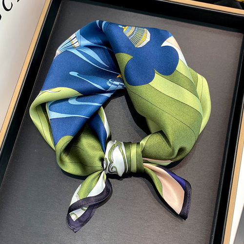 Luxury Silk Scarves For Women  Floral 100% Real Silk Scarf Square 53*53cm Mulberry Silk Scarves Hair Accessories