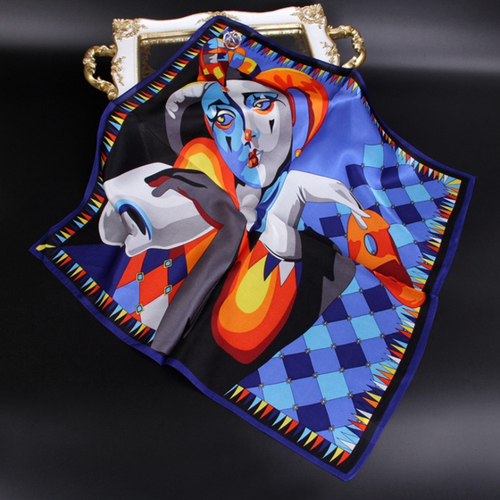 New fashion large square 100% silk digital print scarf