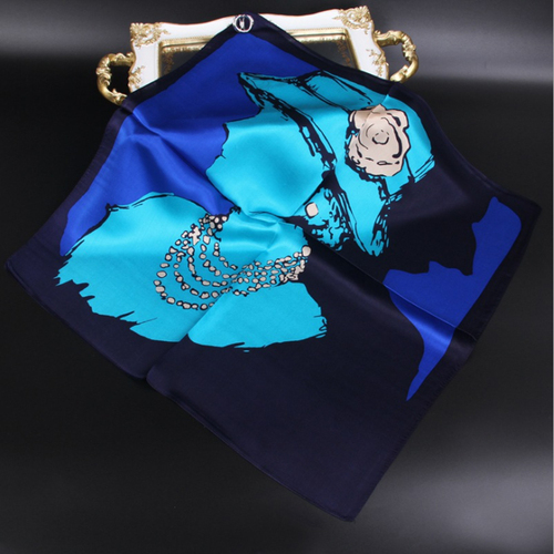 New fashion large square 100% silk digital print scarf