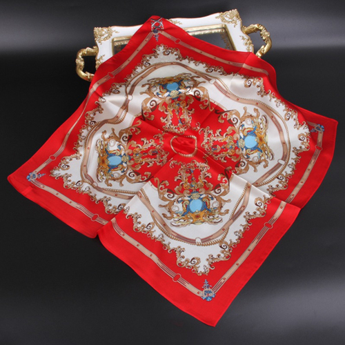 New fashion large square 100% silk digital print scarf