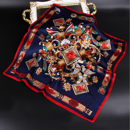 New fashion large square 100% silk digital print scarf