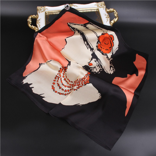 New fashion large square 100% silk digital print scarf
