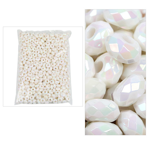 Fashion DIY 14mm polygon spacer beads abacus wheels beads bling Mermaid acrylic beads for jewelry making mobile phone ch