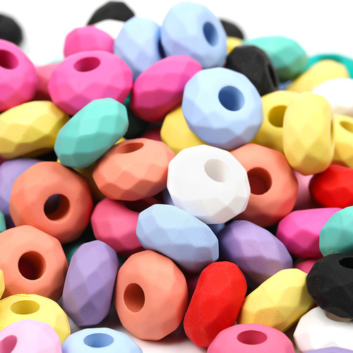 Fashion DIY 14mm polygon spacer beads abacus wheels beads bling Mermaid acrylic beads for jewelry making mobile phone ch