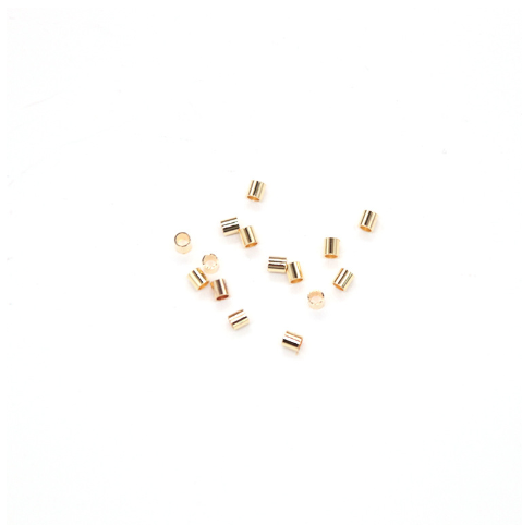 Gold Plated Tube Loose Bead Straight Spacer Beads 100pcs/bag  Hand String DIY Bracelet Accessories Morse Code Bracelet