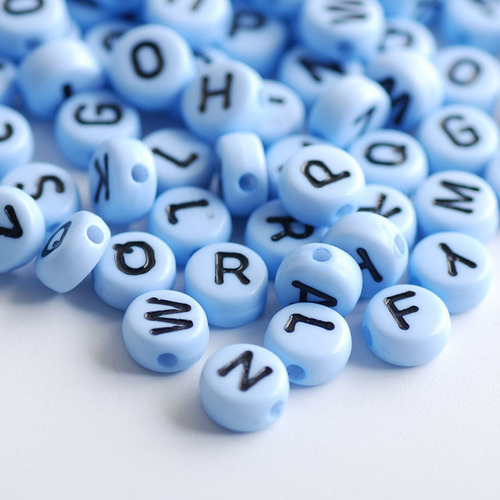 SB6262 plastic acrylic letter initial 4*7mm 500g A to Z 26 alphabet beads for jewelry DIY