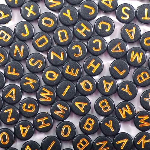 SB6262 plastic acrylic letter initial 4*7mm 500g A to Z 26 alphabet beads for jewelry DIY