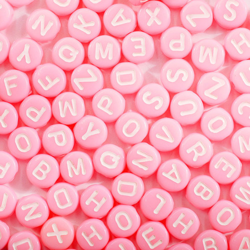 SB6262 plastic acrylic letter initial 4*7mm 500g A to Z 26 alphabet beads for jewelry DIY