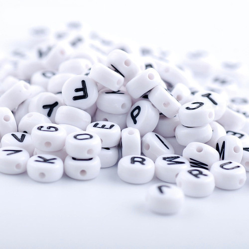 SB6262 plastic acrylic letter initial 4*7mm 500g A to Z 26 alphabet beads for jewelry DIY